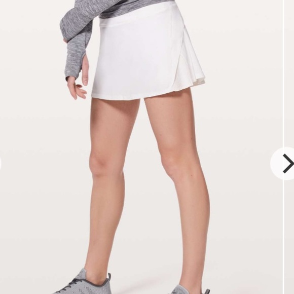 Lululemon Play off the Pleats White Skirt 10/12 M/L - Picture 5 of 11